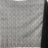 Beaded Lace Fabric Embroidered On 100 Percent Polyester Net Mesh - Black, 60" Wide (1 Yard)