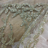 Beaded Lace Fabric Embroidered Mesh