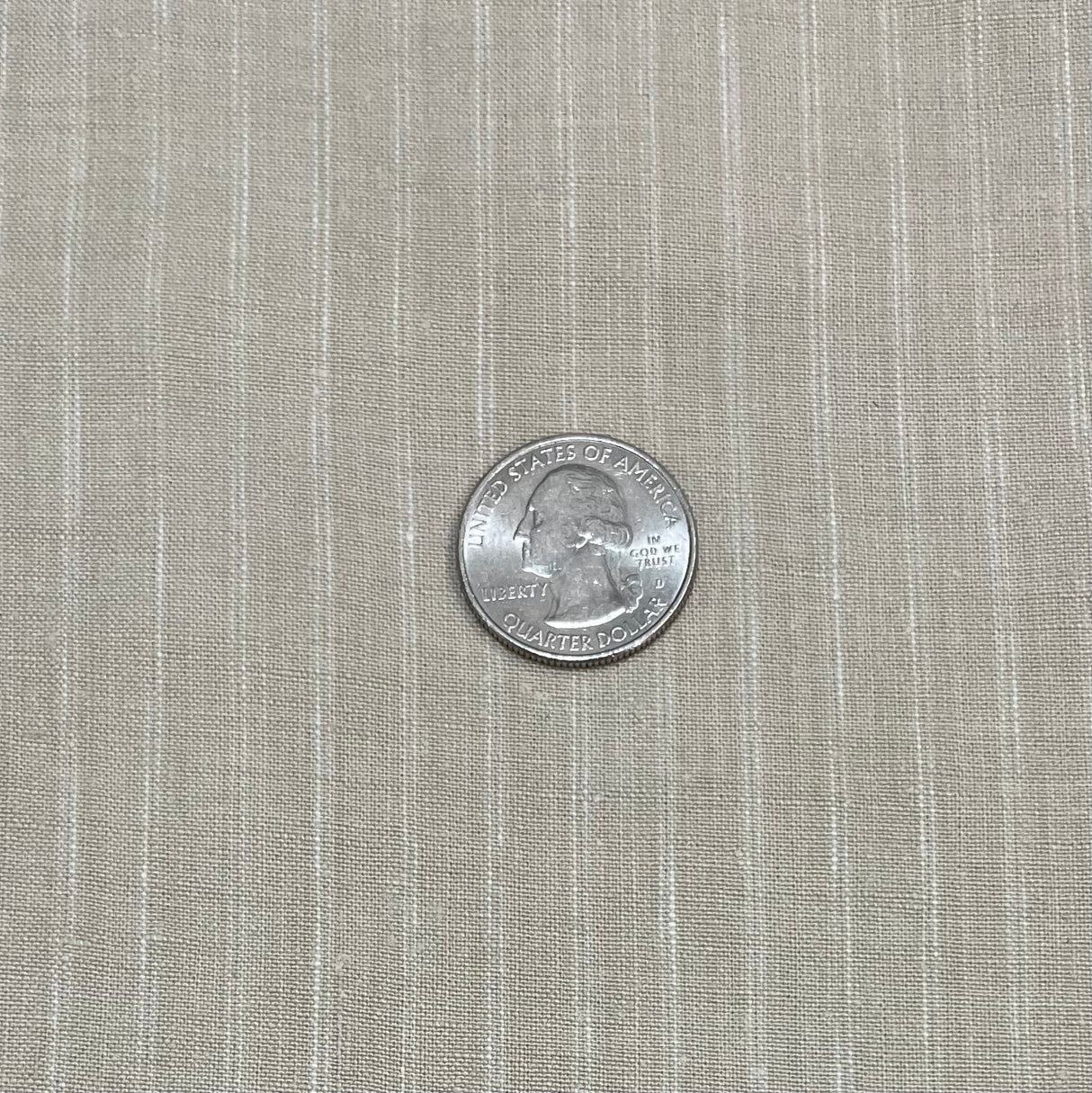 Pure Linen Yarn-Dyed Stripe Fabric Natural Ivory