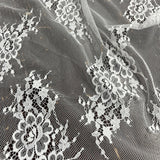 Embroidered Lace Fabric with Eyelash Scallop