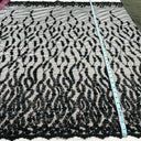 Beaded Lace Fabric on Polyester Net Mesh 50"