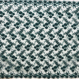 1 Yard Beaded Lace Fabric Embroidered on 100% Polyester Net Mesh 52" Wide