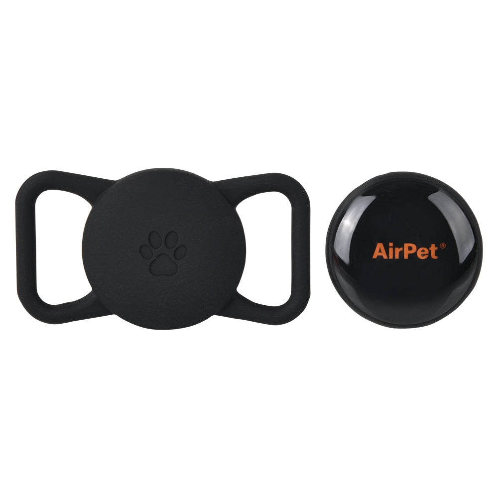 Pet Locator Tag with Collar Holder (Black)