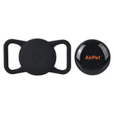 Pet Locator Tag with Collar Holder (Black)