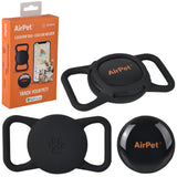 Pet Locator Tag with Collar Holder (Black)
