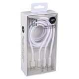 Lightning USB-C Cable 3-in-1 (White)