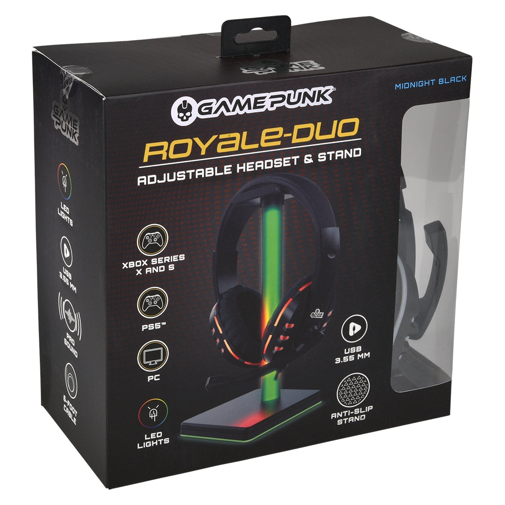 Gaming Headphones and LED Stand Combo