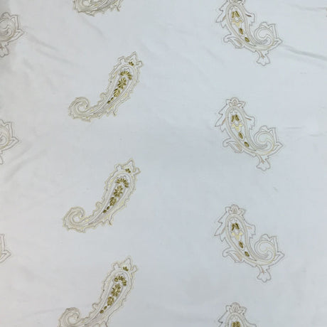 Eclipse Silk Fabric - Velvet Paisley, 54" Width (1 Yard)