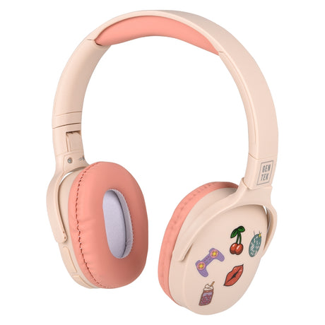 Wireless Headphones With Stickers (Pink)