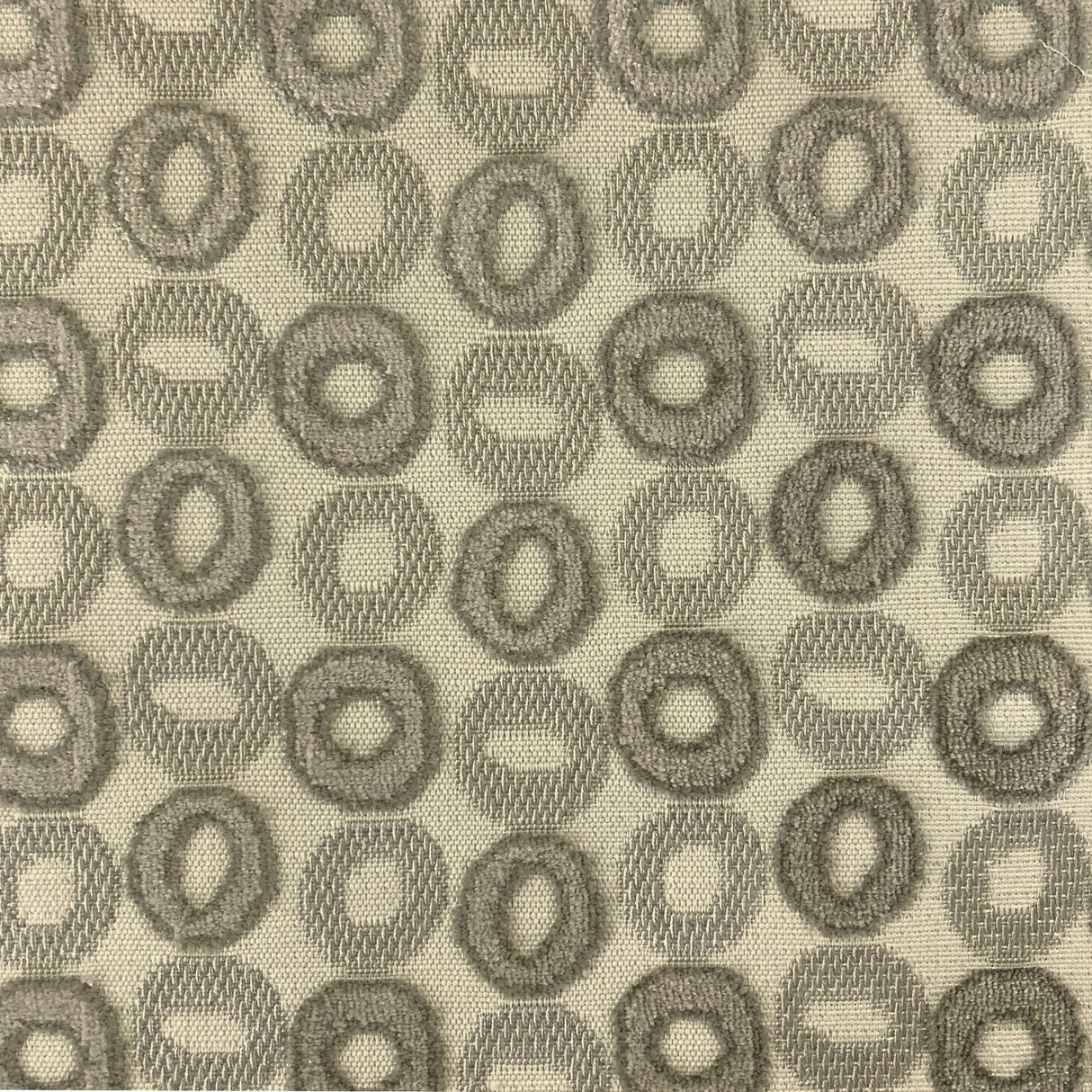 Edina Fabric - Circular Jacquard Velvet On Linen Look Fabric, Ebony, 57" Width (1 Yard)