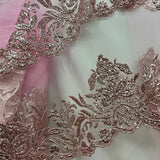 Glitter Mesh Floral Fabric