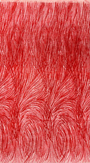 Shell Glitter Design Mesh Lace Fabric - Glitter Shell Pattern, 54" Width (1 Yard)