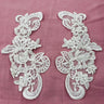Beaded Corded Floral Lace Applique
