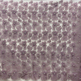 Beaded 3D Floral Lace Fabric - 3D Floral Embroidered Net Mesh, 52" Wide (1 Yard)