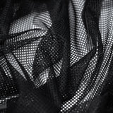 Polyester Mesh Tricot Fabric - Black, White - PFP, 56" Width, 60 GSM (1 Yard)