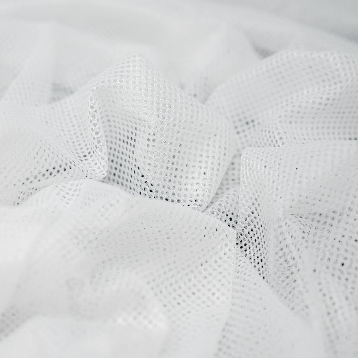 Polyester Mesh Tricot Fabric - Black, White - PFP, 56" Width, 60 GSM (1 Yard)