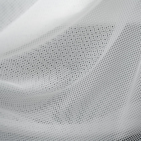 Polyester Mesh Tricot Fabric - Black, White - PFP, 56" Width, 60 GSM (1 Yard)