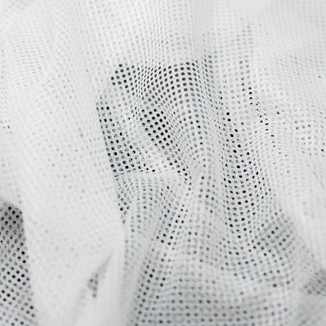 Polyester Mesh Tricot Fabric - Black, White - PFP, 56" Width, 60 GSM (1 Yard)