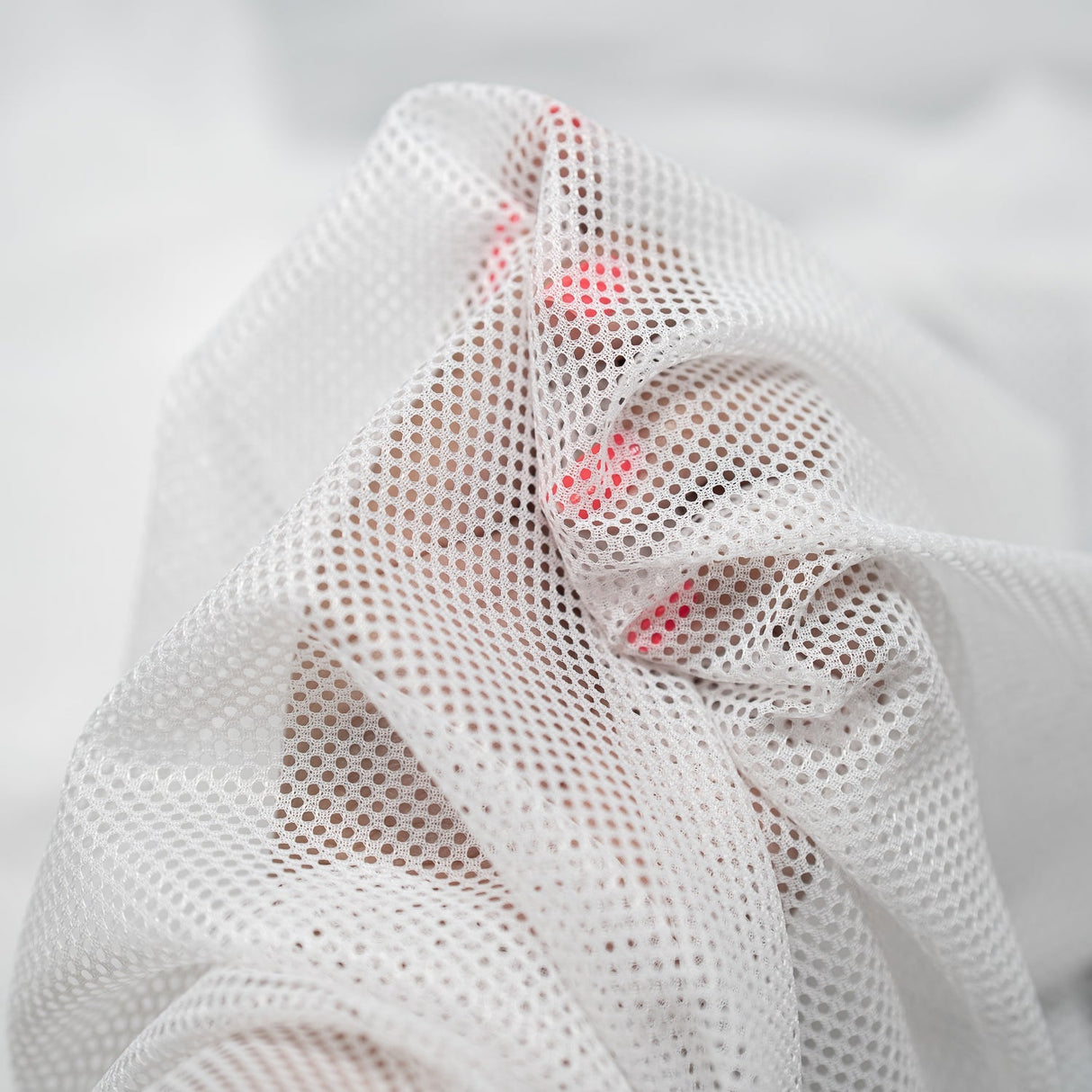 Polyester Mesh Tricot Fabric - Black, White - PFP, 56" Width, 60 GSM (1 Yard)