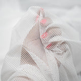 Polyester Mesh Tricot Fabric - Black, White - PFP, 56" Width, 60 GSM (1 Yard)