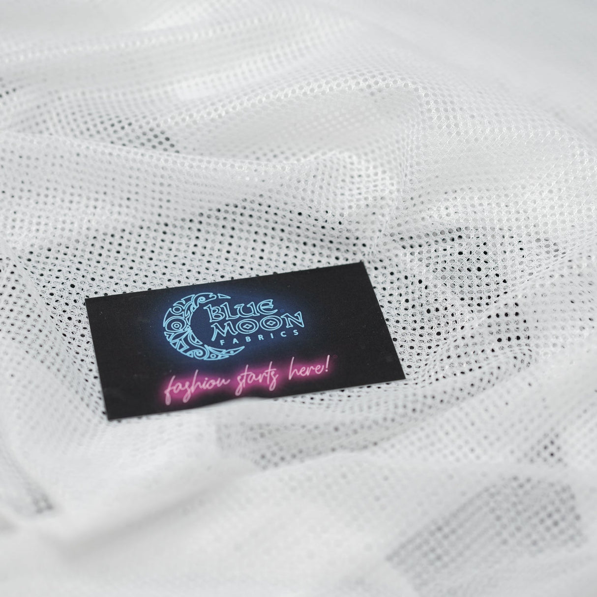 Polyester Mesh Tricot Fabric - Black, White - PFP, 56" Width, 60 GSM (1 Yard)