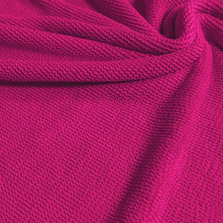 Popcorn Polyester Spandex Jacquard Fabric