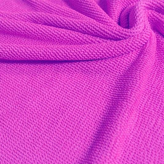 Popcorn Polyester Spandex Jacquard Fabric - Multi Color Textured Knit, 28" Width (1 Yard)