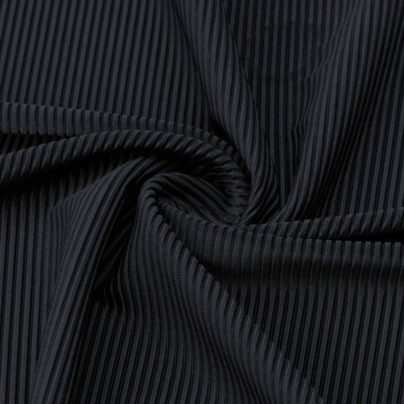 Elite Nylon Ribbed Spandex Fabric - Blue, Ribbed Texture, 54" Width (1 Yard)