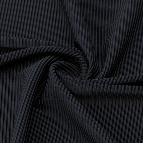 Elite Nylon Ribbed Spandex Fabric - Blue, Ribbed Texture, 54" Width (1 Yard)