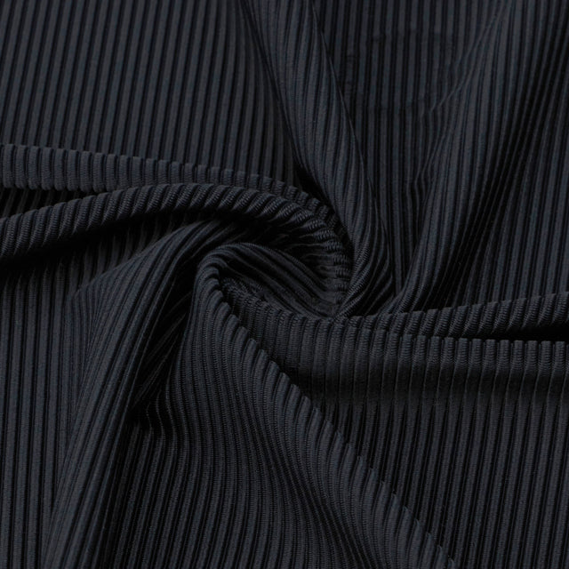 Elite Nylon Ribbed Spandex Fabric - Blue, Ribbed Texture, 54" Width (1 Yard)