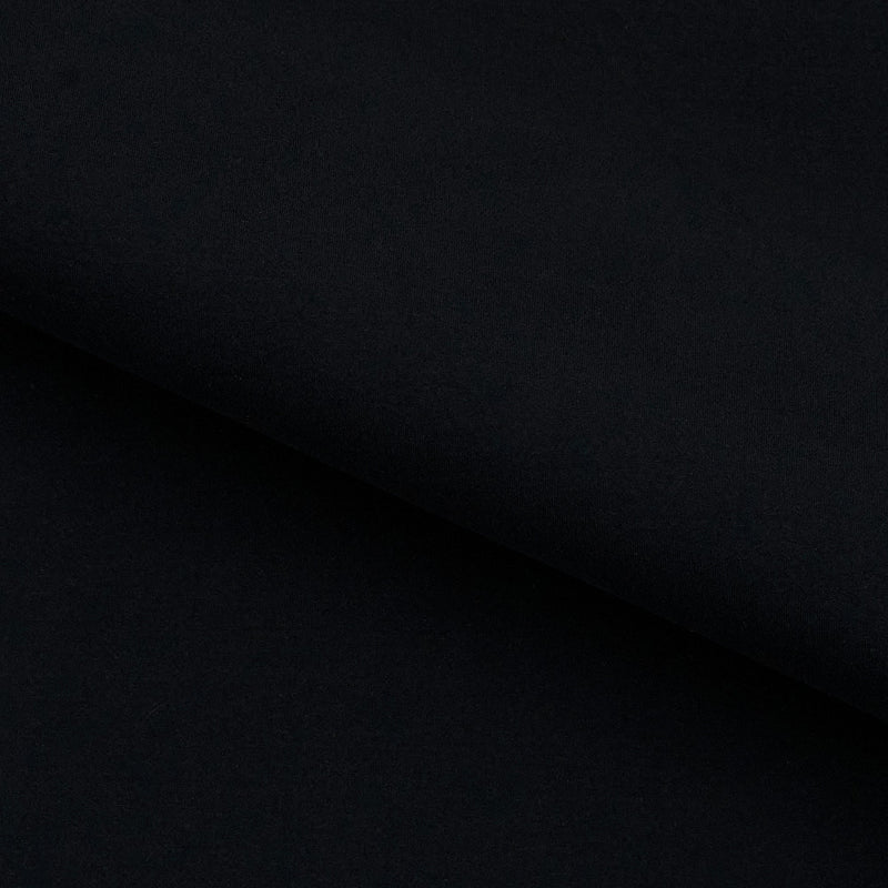Elite Brushed Polyester Lycra Tricot Fabric - Black, 57" Width (1 Yard)