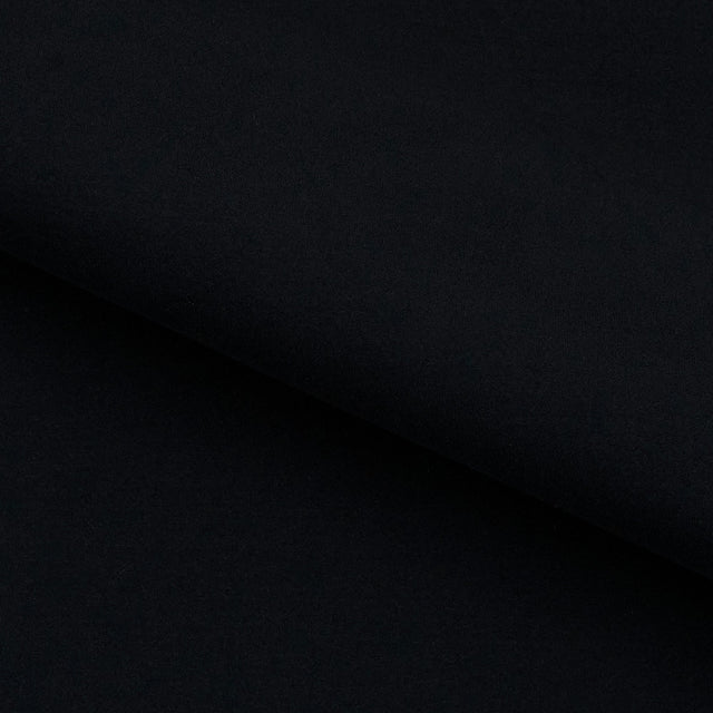 Elite Brushed Polyester Lycra Tricot Fabric - Black, 57" Width (1 Yard)