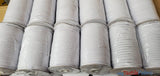 Braided Elastic Fabric - White, Black, 1/4" Width, 220 Yard Spool (1 Spool)