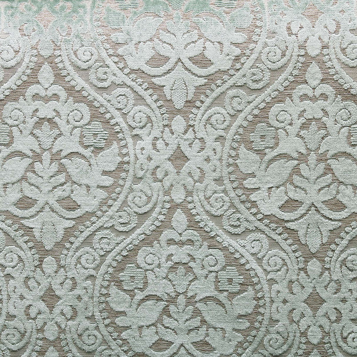 Elisha Jacquard Damask Chenille Fabric - Linen Look, 56" Width (1 Yard)