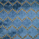 Eliza Medallion Cut Velvet Polyester Fabric - Royal, Gold, Cerulean, Charcoal, 55" Width (1 Yard)