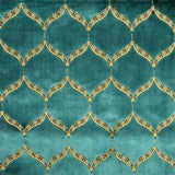 Eliza Medallion Cut Velvet Polyester Fabric - Royal, Gold, Cerulean, Charcoal, 55" Width (1 Yard)