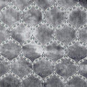 Eliza Medallion Cut Velvet Polyester Fabric - Royal, Gold, Cerulean, Charcoal, 55" Width (1 Yard)