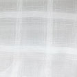 Ellen Sheer Polyester Fabric - White Plaid, 110" Width (1 Yard)