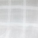 Ellen Sheer Polyester Fabric - White Plaid, 110" Width (1 Yard)