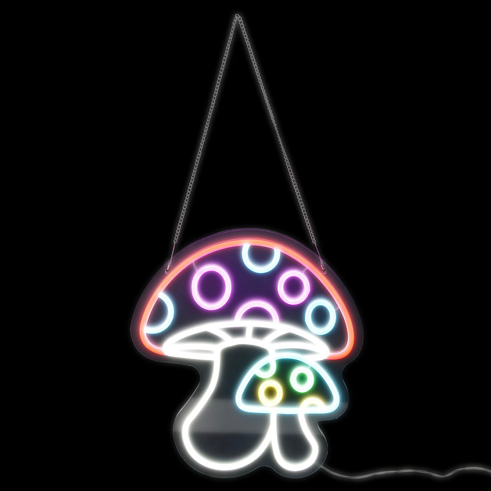Neon Mushroom Light 15" x 13.6"