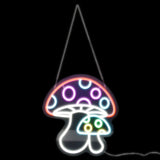 Neon Mushroom Light 15" x 13.6"