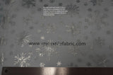 Metallic Snowflake Organza Polyester Fabric - Iridescent Aqua Blue, Metallic Christmas Snowflake, 58/60" Width (1 Yard)