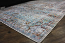 Beige Vintage Faded Design Printed Style Area Rug Carpet - Rose, Printed Pattern, 5' X 7' (1 Piece)