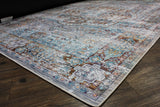 Beige Vintage Faded Design Printed Style Area Rug Carpet - Rose, Printed Pattern, 5' X 7' (1 Piece)