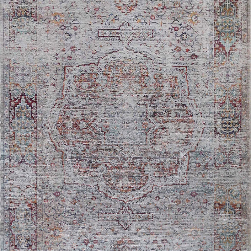 Beige Vintage Faded Design Printed Style Area Rug Carpet - Rose, Printed Pattern, 5' X 7' (1 Piece)