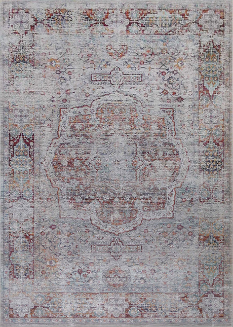 Beige Vintage Faded Design Printed Style Area Rug Carpet - Rose, Printed Pattern, 5' X 7' (1 Piece)