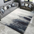 Vintage Blue Faded Comfort Print Design Area Rug Carpet - Blue Faded Print, 7'6" X 10'3" (1 Piece)