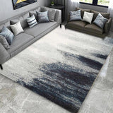 Vintage Blue Faded Comfort Print Design Area Rug Carpet - Blue Faded Print, 7'6" X 10'3" (1 Piece)