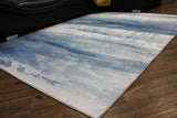 Blue Meadow Comfort Print Art Design Polypropylene Rug - Blue, Printed, 7'6" X 10'3" (1 Rug)