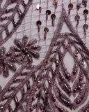 1 yarda de tela de encaje bordada con cuentas y lentejuelas sofisticada, 50/52" de ancho, poliéster para bodas y alta costura